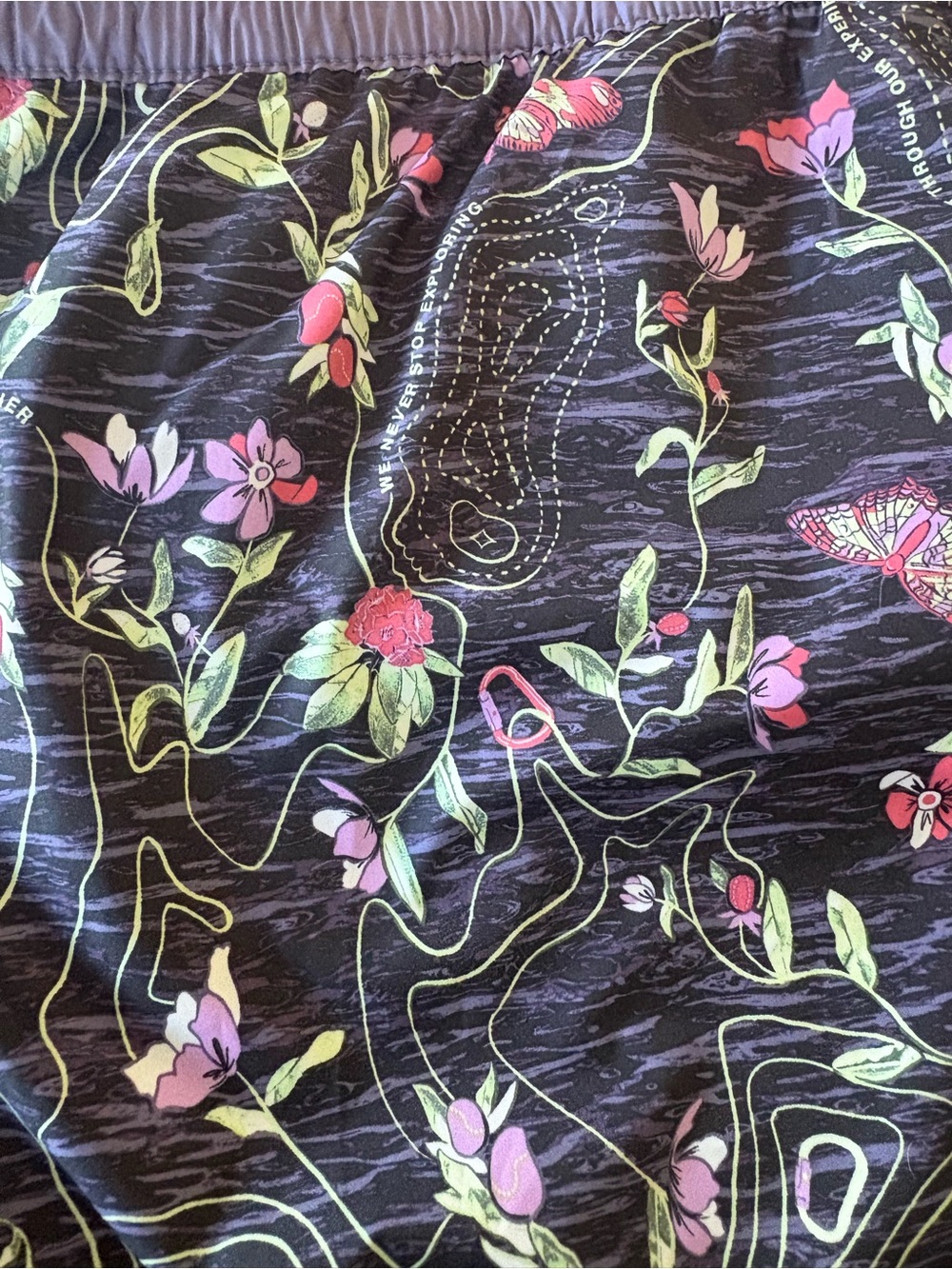 The North Face Hydrenaline WindWall Shorts NWT Women’s XL Floral - Picture 6 of 9